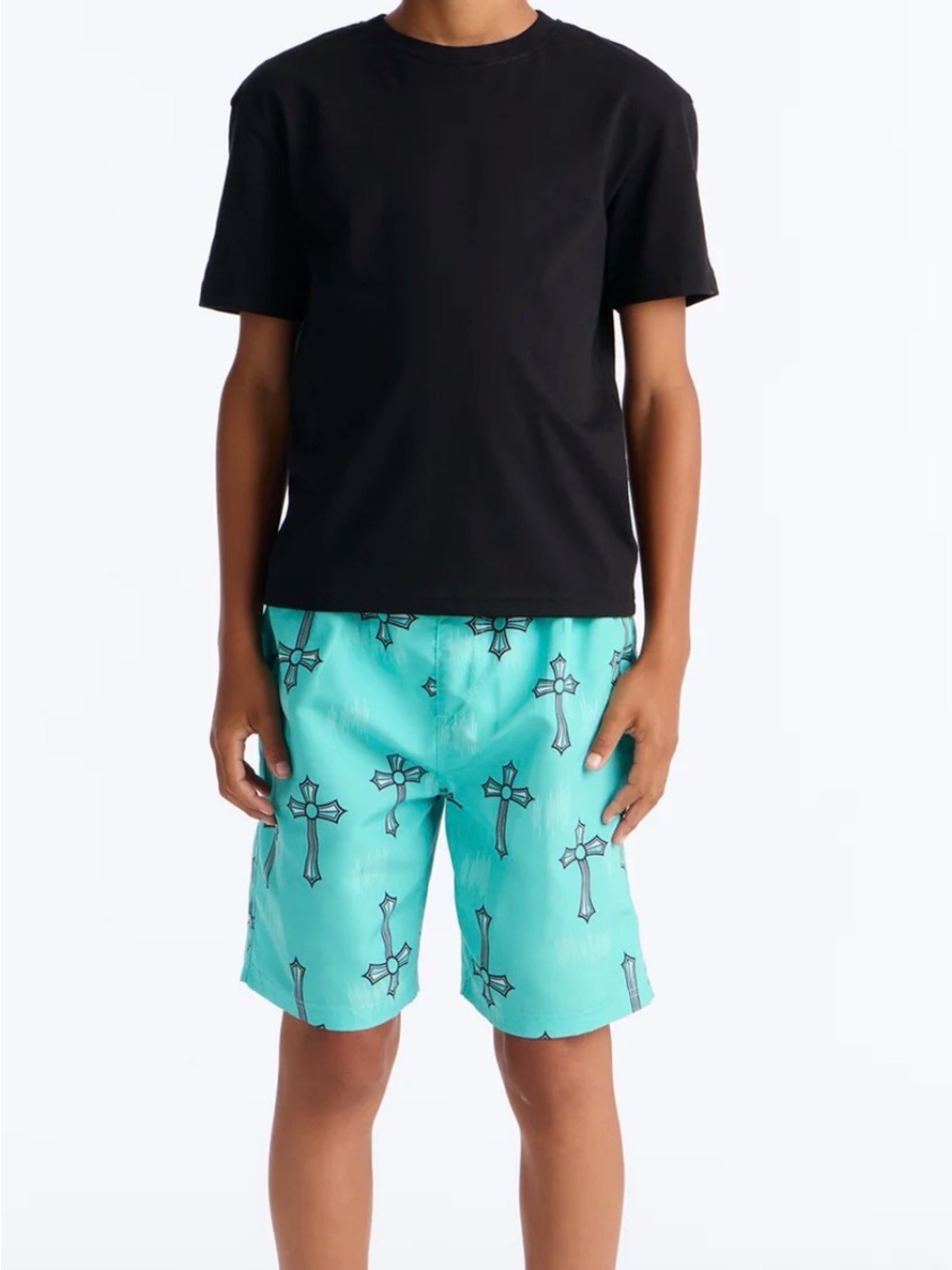 Mini Southpole Crosses Swim Trunk - Turquoise